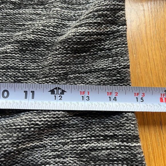 Neiman Marcus Size M Gray Cotton Long Sleeve Round Neck Knit Dress - Picture 11 of 15